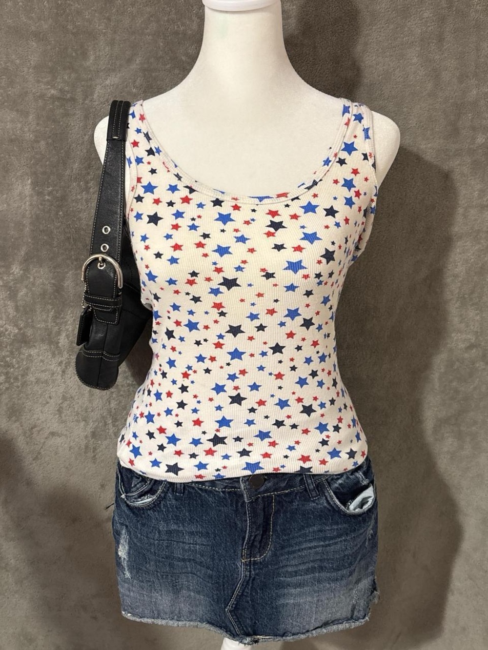 Red, White and Blue Tank Top With Stars